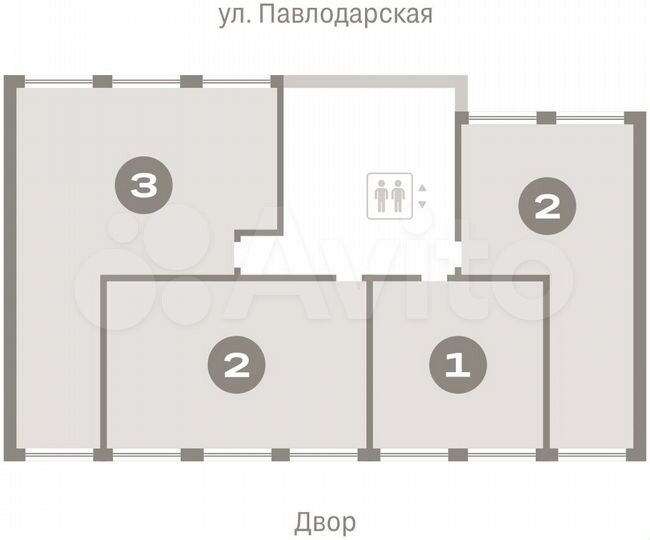 2-к. квартира, 62,4 м², 6/8 эт.