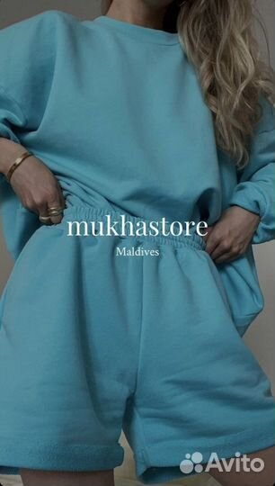 Костюм свитшот с шортами mukhastore