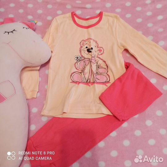 Пижамы для девочек 2-6 лет