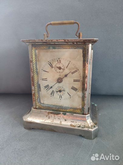 Часы каретные старинные Unghans J, Германия