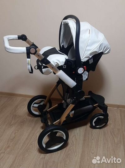 Коляска 3в1 трансформер Новая кожа (wait)