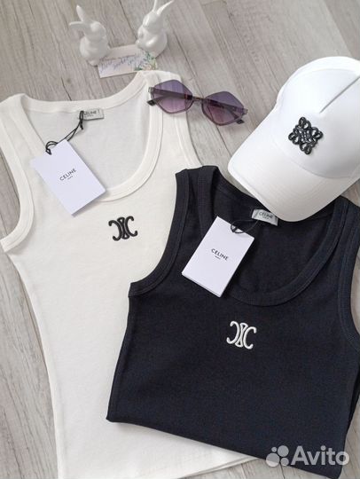 Майка топ Celine премиум Новая коллекция 2 цвета