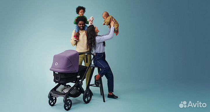 Коляска Bugaboo fox 5 черное шасси Astro Purple