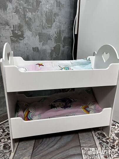 Двухярусная кровать для кукол