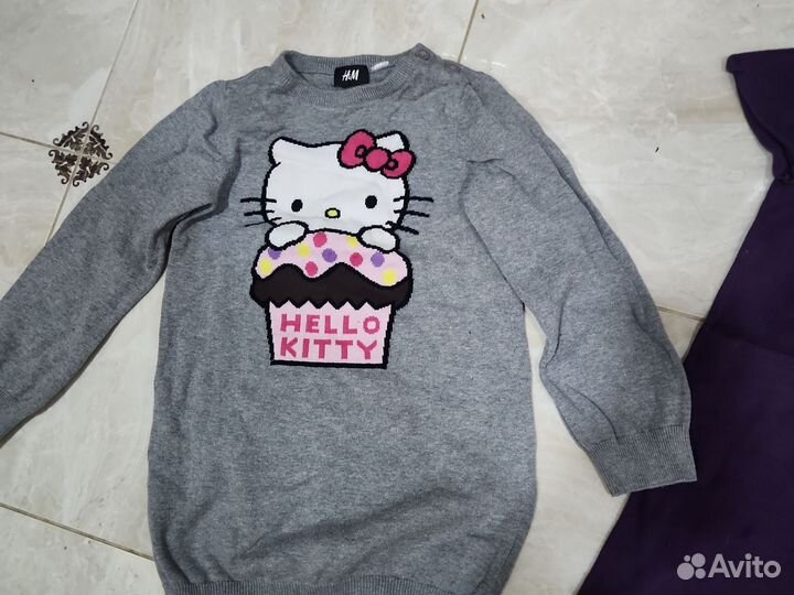 Платье вязаное hm hello kitty 4-6