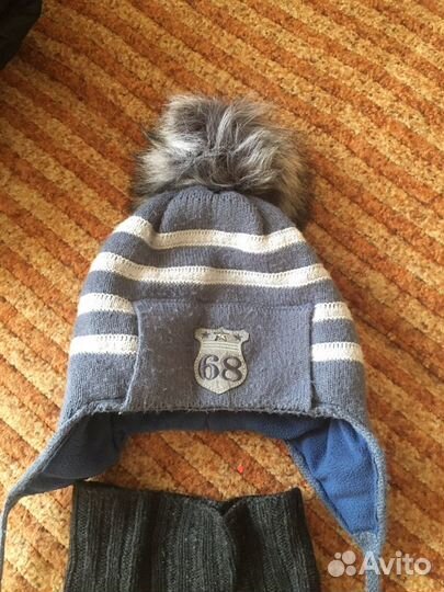 Шапка зимняя и манишка