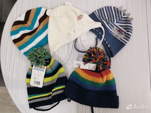 Новые брендовые шапки р-р 0-2 лет