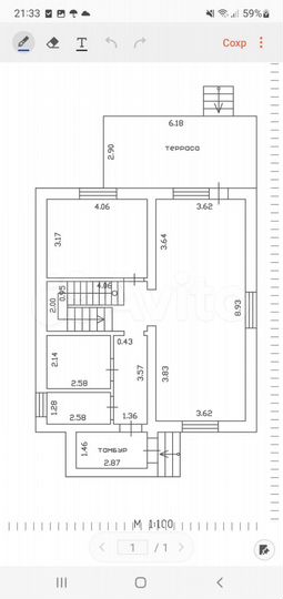 Коттедж 157 м² на участке 15 сот.