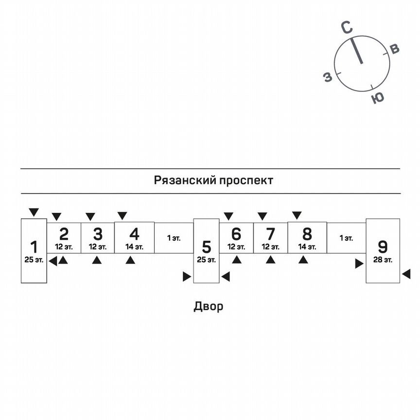 1-к. квартира, 55,1 м², 10/28 эт.