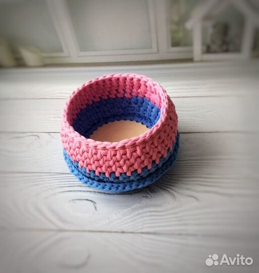 Корзинка с крышкой 2 в 1 ручная работа