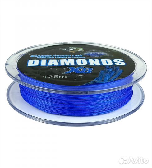 Леска плетенка, Х8, 125 метров, d-0.35мм - 54,8кг