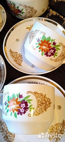 Чайный сервиз вербилки СССР, Золотая сетка