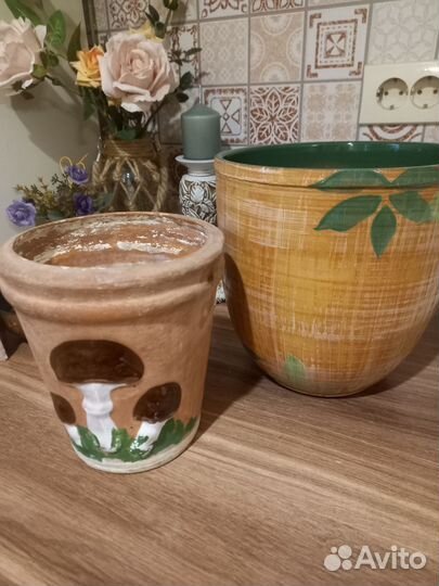 Горшки для цветов 3 шт