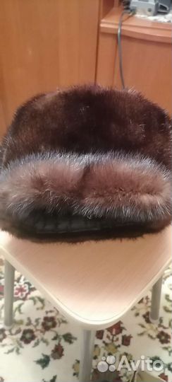 Норковая шапка мужская бу