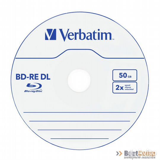 Оптический диск BD-RE DL 50GB Verbatim 2X Jewel Ca