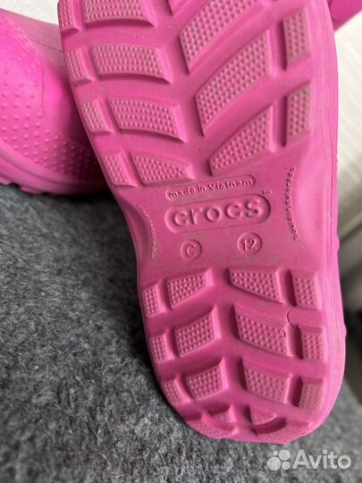 Резиновые сапоги crocs c 12