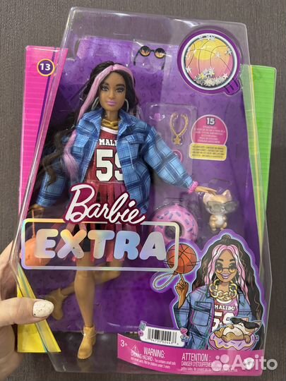 Barbie extra в платье баскетбольный стиль HDJ46