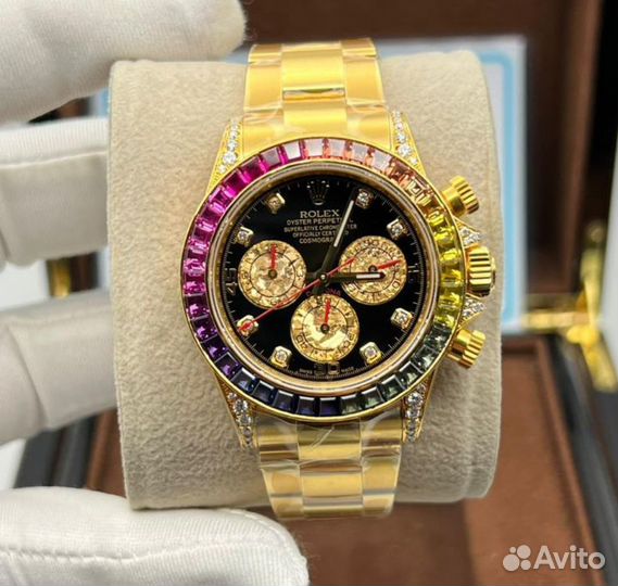 Rolex daytona rainbow gold 750 бриллианты