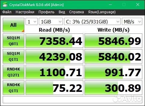 SSD M2 накопитель MSI Spatium M480 1TB