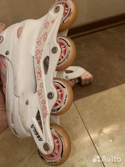Роликовые коньки раздвижные размер 34-37