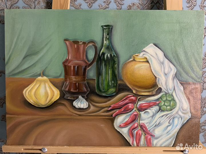 Картина маслом на холсте. Натюрморт