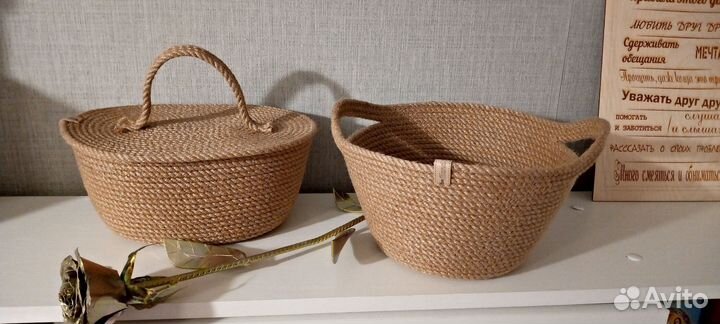 Корзина из джута
