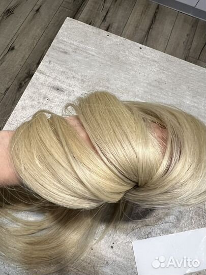 Волосы для наращивания 50 см блонд