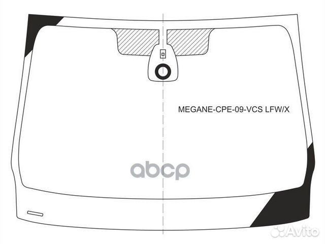 Стекло лобовое + дд renault megane 2D CPE 09-16