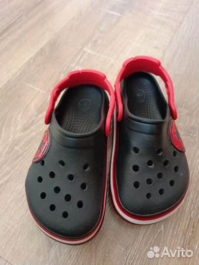 Crocs сабо детские c11 28 р с огоньком