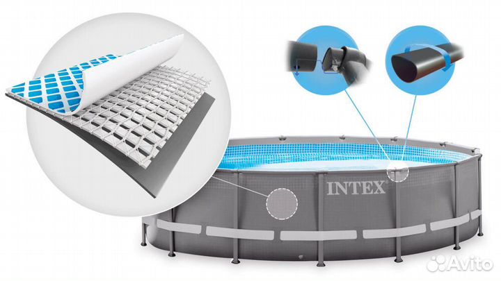 Бассейн каркасный Intex Ultra Frame 549х132 см