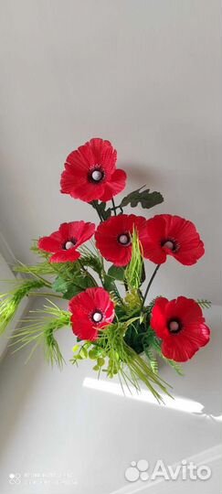 Маки из шёлка букет