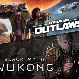 Продам игры на пс5 Outlaws, wukong, FIFA 25,24