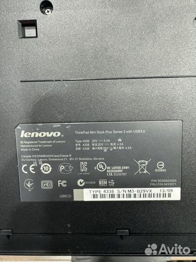 Док станции для ноутбуков Lenovo