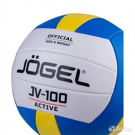 Мяч волейбольный Jögel JV-100, синий/желтый