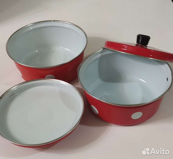 Кастрюля эмалированная новая 2 л