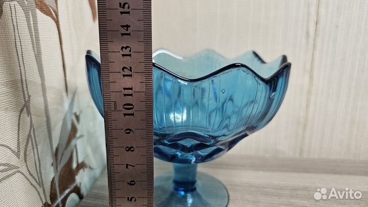 Винтажная советская конфетница на ножке, СССР