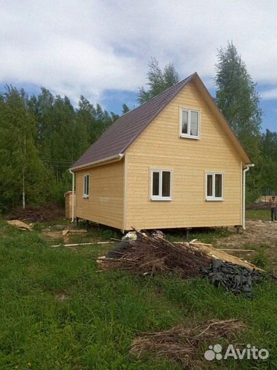 Каркасный дом 6х7 с террасой