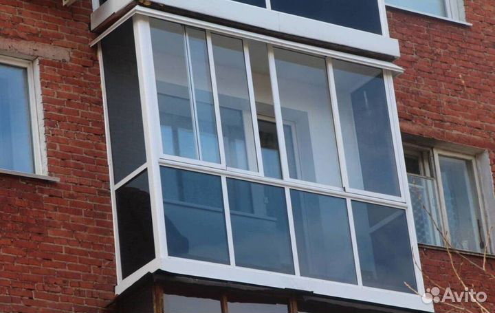 Остекление балконов и лоджий под ключ J5898