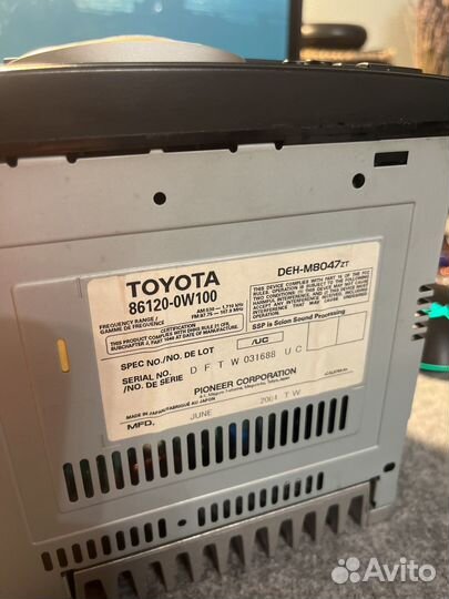 Магнитола scion xb toyota bb pioneer deh m8047