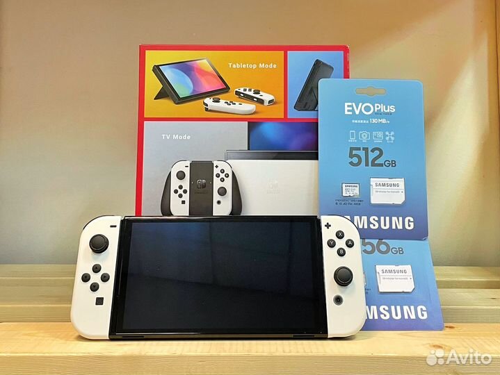 Nintendo Switch Oled Новый прошитый 256/512GB чип