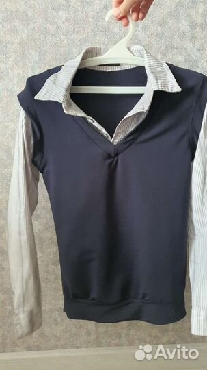 Школьный костюм для мальчика 128 серый