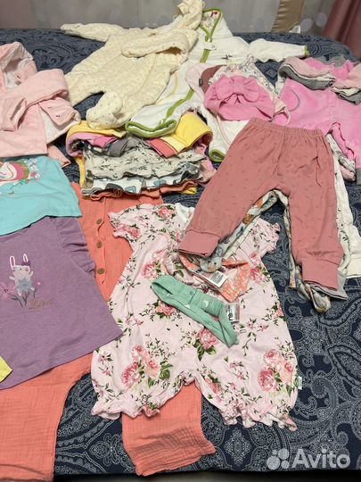 Пакет вещей на девочку 74-80 размер
