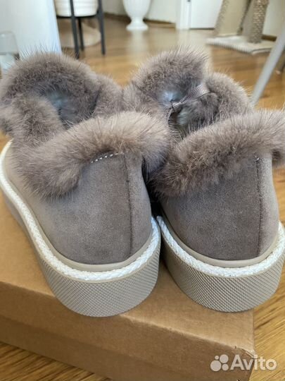 Кеды зимние с мехом норки wonder me store