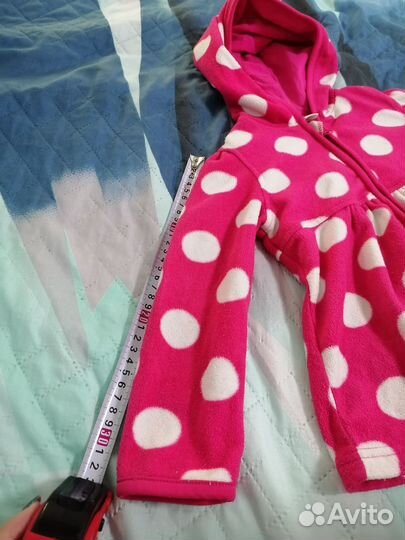 Флисовая кофта с капюшоном 92 на девочку