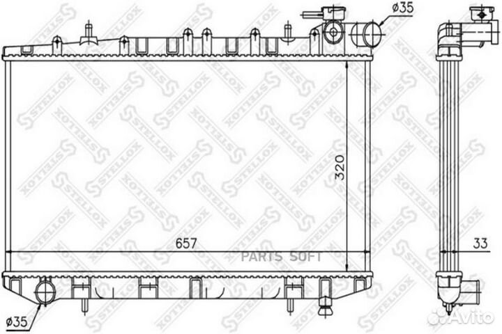 Stellox 1025992SX 10-25992-SX радиатор системы охл