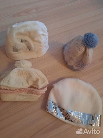 Детские осение, зимние шапки для девочки