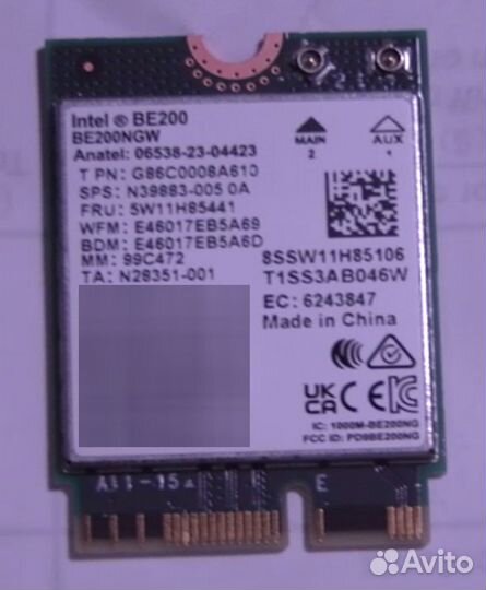 Сетевая карта Intel BE200 BE200NGW M.2 WiFi7 BT5.4