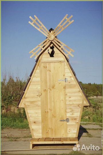 Дачный туалет с лебедем DHL