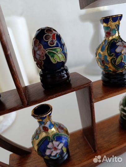 Клуазоне набор вазочки и яйца