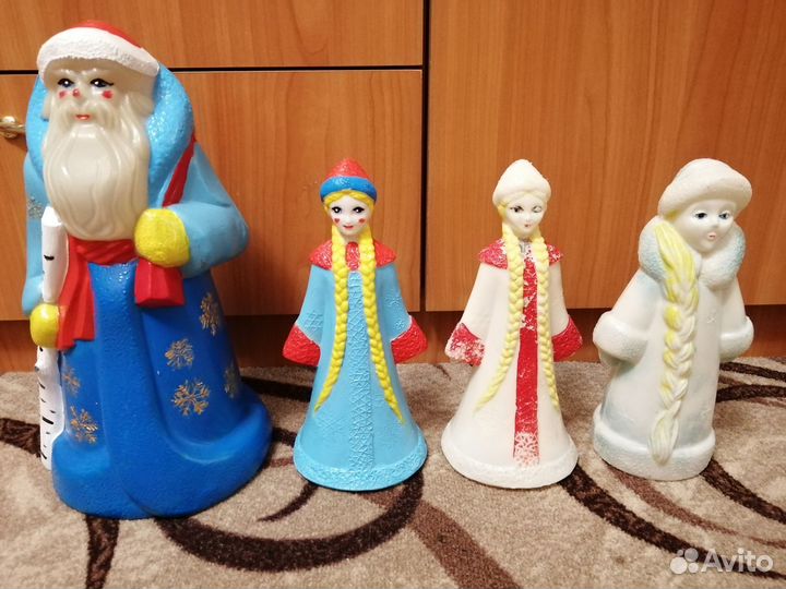 Дед Мороз и Снегурочка СССР пластик